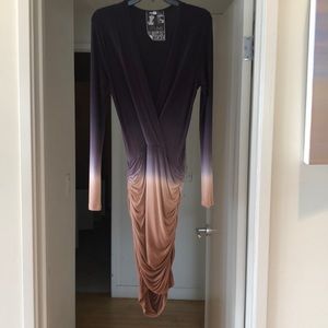 “Young Fabulous & Broke” shirred ombré dress